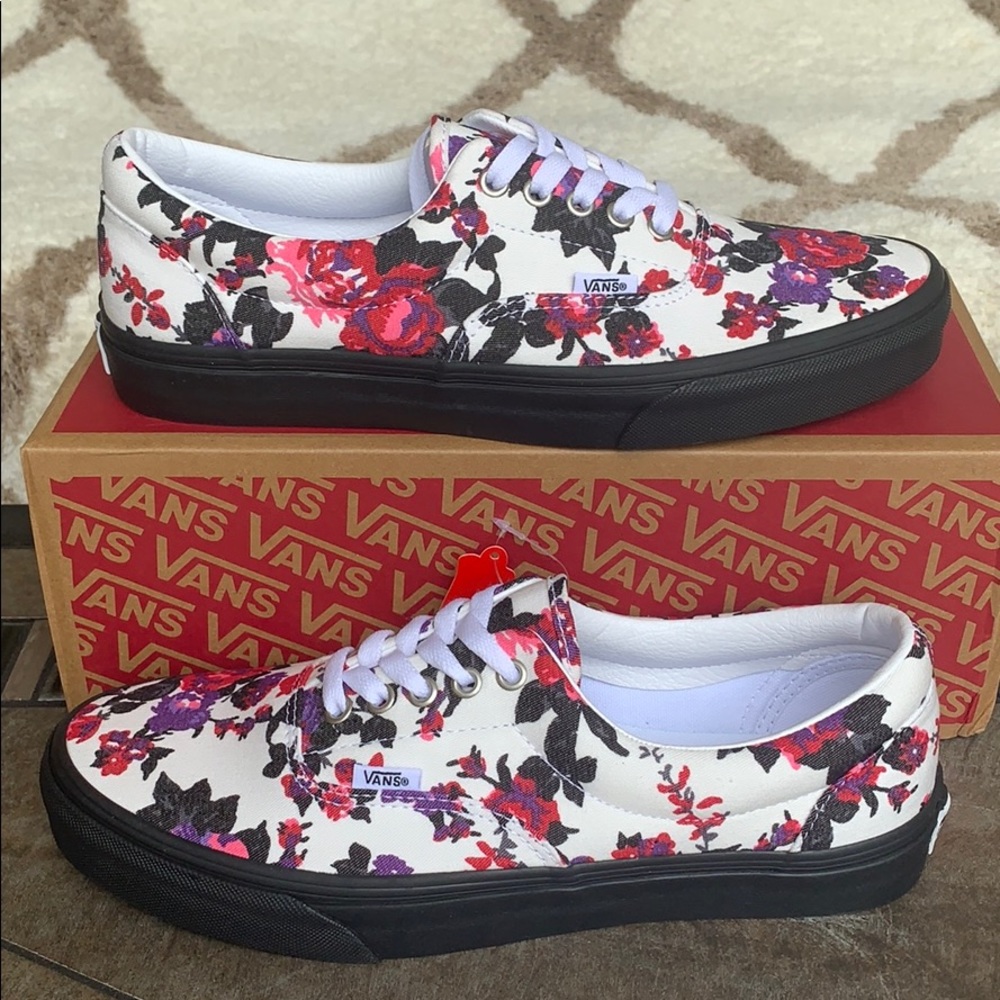 VANS ERA FLORALS WHITE/BLACK MEN’S